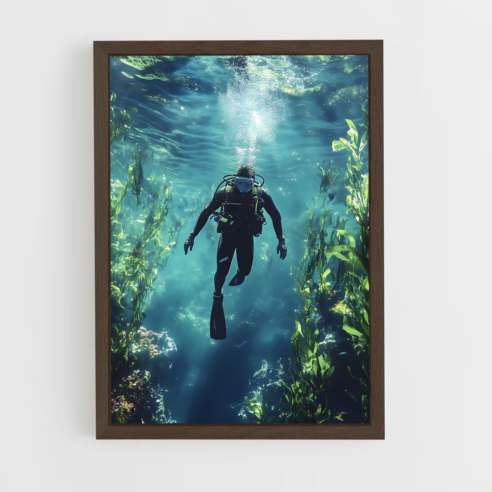Poster Profondeurs Mystérieuses – affiche Plongeon depuis une plateforme (vue 5)